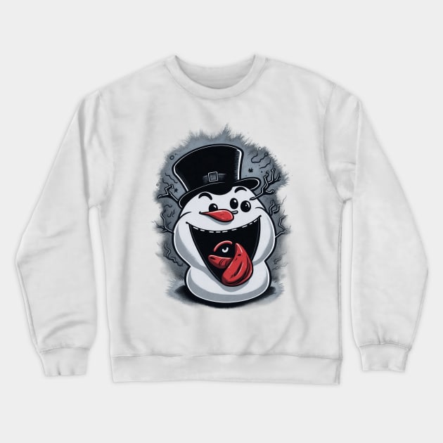 snowman face Crewneck Sweatshirt by MZeeDesigns